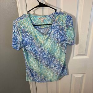 JM collection, short sleeve top size petite M